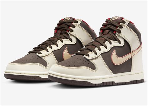 nike white brown dunk high